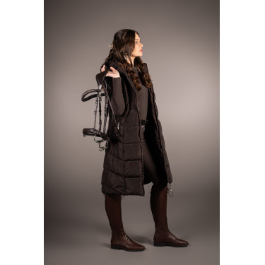 Lange Steppjacke Arezzo Lauria Garrelli Dunkelbraun