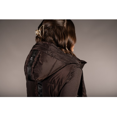 Lange Steppjacke Arezzo Lauria Garrelli Dunkelbraun