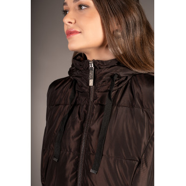 Lange Steppjacke Arezzo Lauria Garrelli Dunkelbraun