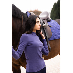 Langarm-Polo Arezzo Soft Lauria Garrelli Indigo Blau