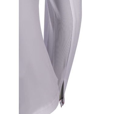 HKM Hunter Turnier-Poloshirt mit langen Ärmeln Weiß Weiß