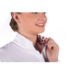 HKM Hunter Turnier-Poloshirt mit langen Ärmeln Weiß Weiß