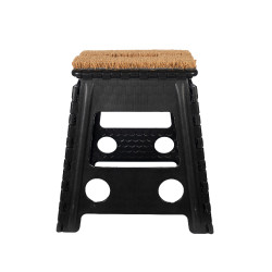 Klapphocker mit Fußmatte HKM Schwarz