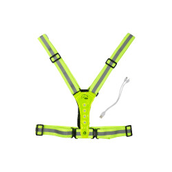 Leuchtweste mit LED von HKM Neongelb