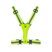 Leuchtweste mit LED von HKM Neongelb