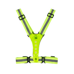 Leuchtweste mit LED von HKM Neongelb