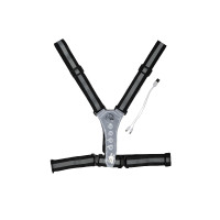 Leuchtweste mit LED von HKM Schwarz / silbern