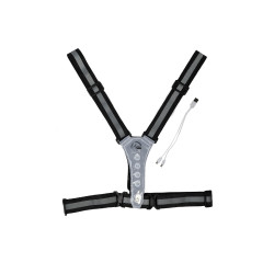 Leuchtweste mit LED von HKM Schwarz / silbern