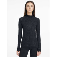 LeMieux Aspen Zip-Stehkragen-Oberteil Hahnentrittmuster