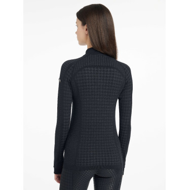 LeMieux Aspen Zip-Stehkragen-Oberteil Hahnentrittmuster