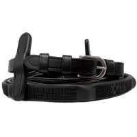 Canter-Zügel aus Ergo-Gummi Schwarz