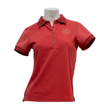 Kurzarm-Poloshirt Flags & Cup Mädchen Anzia Kirsche Rot