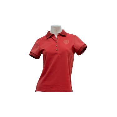 Kurzarm-Poloshirt Flags & Cup Mädchen Anzia Kirsche Rot