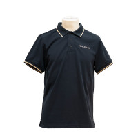 Kurzarm-Poloshirt Flags & Cup Jungen Lugano Marine Marineblau