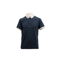 Kurzarm-Turnierpolo Herren San Remo von Flags & Cup Marine Marineblau