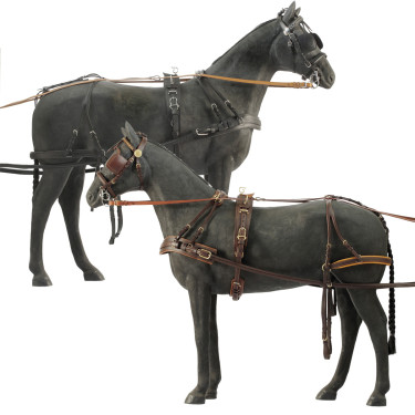 Daslö-Geschirr für vierrädrige Kutsche Schwarz