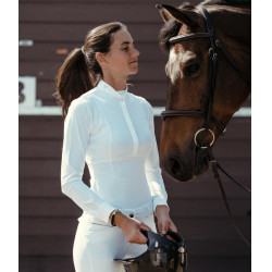 Horse Pilot Damen-Langarmshirt Aerolight Weiß Weiß