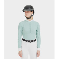 Horse Pilot Damen-Langarmshirt Aerolight Wassergrün Blau