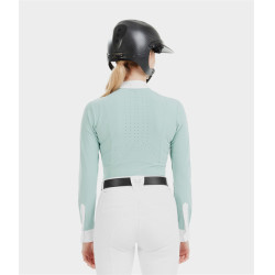 Horse Pilot Damen-Langarmshirt Aerolight Wassergrün Blau