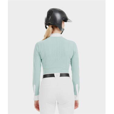 Horse Pilot Damen-Langarmshirt Aerolight Wassergrün Blau