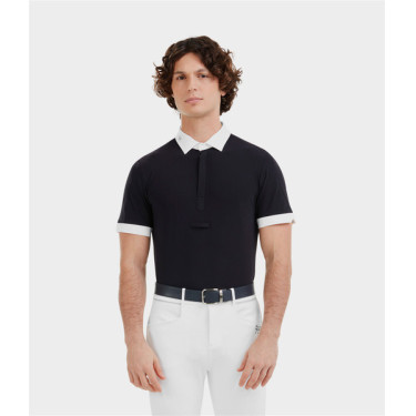 Horse Pilot Turniershirt Aerolight Herren, kurzarm Dunkle Nacht Schwarz