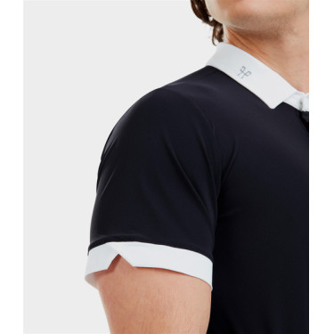 Horse Pilot Turniershirt Aerolight Herren, kurzarm Dunkle Nacht Schwarz