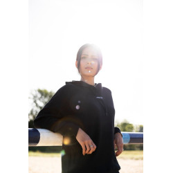 Damen Reit-Hoodie Horse Pilot Schwarz