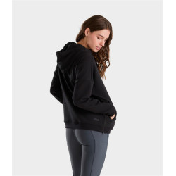 Damen Reit-Hoodie Horse Pilot Schwarz