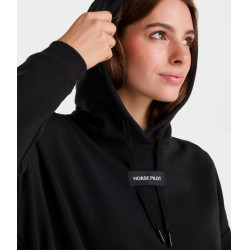 Damen Reit-Hoodie Horse Pilot Schwarz
