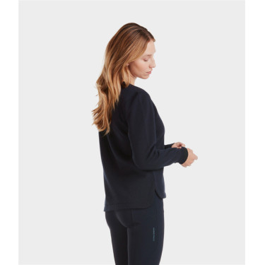 Damen-Reitpullover Horse Pilot aus Merinowolle Dunkle Nacht Schwarz