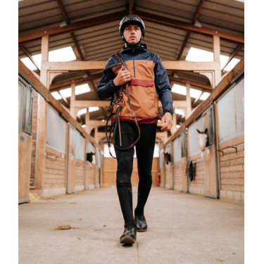 Kurze Reit-Regenjacke Horse Pilot Raintech Herren Goldbraun