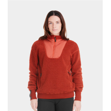 Damen-Sherpa-Jacke Horse Pilot Terrakotta Orange
