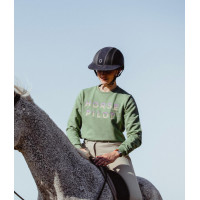 Damen-Reitpullover Horse Pilot Team Shirt Glattgrün Gr&amp;amp;amp;amp;amp;amp;amp;amp;uuml;n