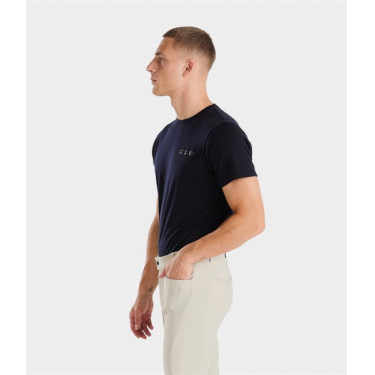 Reit-T-Shirt Horse Pilot aus Merinowolle für Herren Dunkle Nacht Schwarz