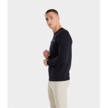 Reit-Sweatshirt Horse Pilot aus Merinowolle für Herren Dunkle Nacht Schwarz