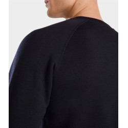 Reit-Sweatshirt Horse Pilot aus Merinowolle für Herren Dunkle Nacht Schwarz