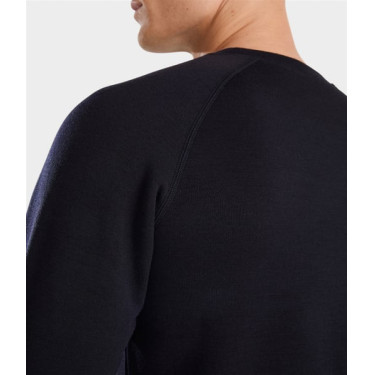 Reit-Sweatshirt Horse Pilot aus Merinowolle für Herren Dunkle Nacht Schwarz