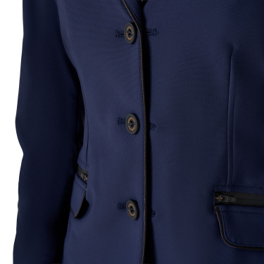 Turnierjacke Equestro Mädchen aus technischem Gewebe Marineblazer Marineblau