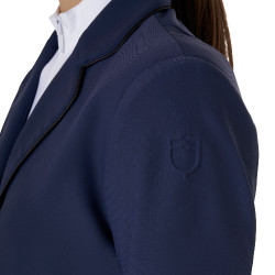 Turnierjacke Equestro Mädchen aus technischem Gewebe Marineblazer Marineblau