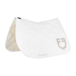 Spring-Schabracke mit Strass-Logo Equestro Weiß Wei&amp;szlig;
