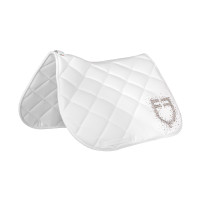 Sprungteppich mit Strass-Logo Equestro Weiß Weiß