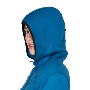 Damen-Technik-Sweatshirt aus Jersey mit Reißverschluss Equestro Blau Koralle