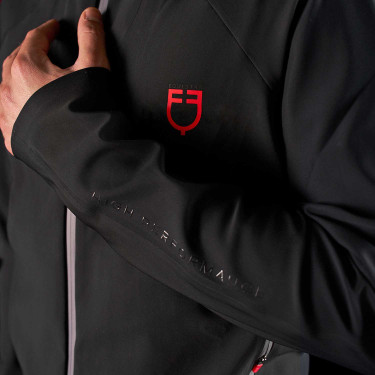 Herren-Technik-Kapuzenpullover Equestro Ridertechnology Schwarz