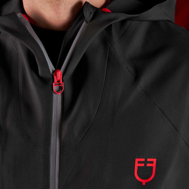 Herren-Technik-Kapuzenpullover Equestro Ridertechnology Schwarz