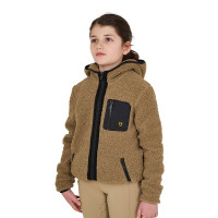 Kinder-Fleece-Sweatshirt mit Reißverschluss Equestro Schwarz