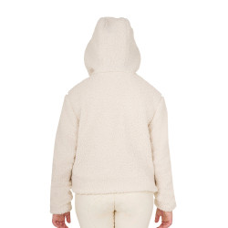 Kinder-Fleece-Sweatshirt mit Reißverschluss Equestro Antikweiß Beige