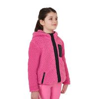 Kinder-Fleece-Sweatshirt mit Reißverschluss Equestro Rosa Schloss Kinder-Fleece-Sweatshirt mit Reißverschluss Equestro Rosa Schloss