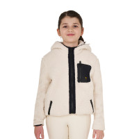 Kinder-Fleece-Sweatshirt mit Reißverschluss Equestro Antikweiß Beige