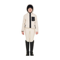 Kinder-Fleece-Sweatshirt mit Reißverschluss Equestro Schwarz