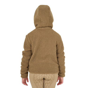 Kinder-Fleece-Sweatshirt mit Reißverschluss Equestro Weihrauch Beige